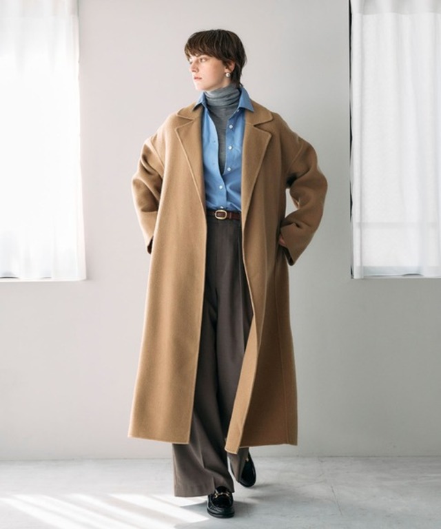 ウールメルトンロングリバーコート
