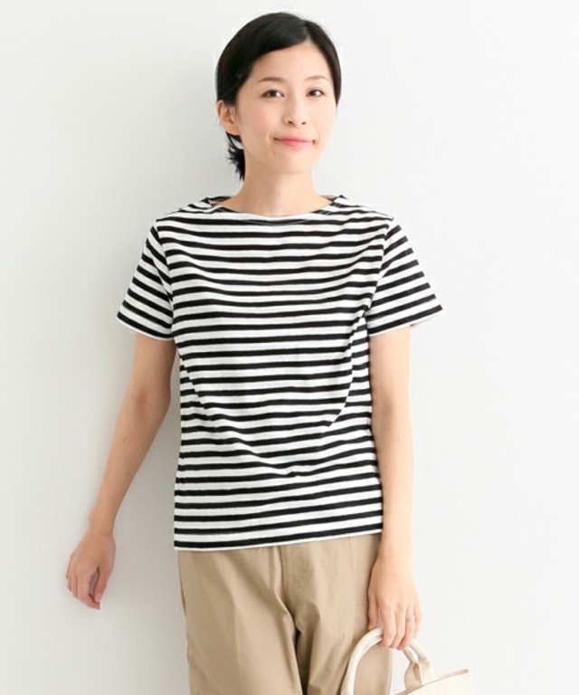 URBAN RESEARCH DOORS WOMENS / FORK＆SPOON ボーダーボートネックTEE