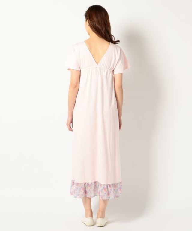 CHIFFON FRILL LONG DRESS