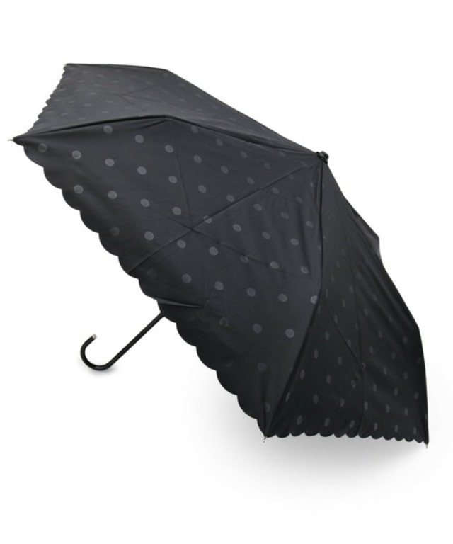 晴雨兼用ドットスカラップ折り畳み傘