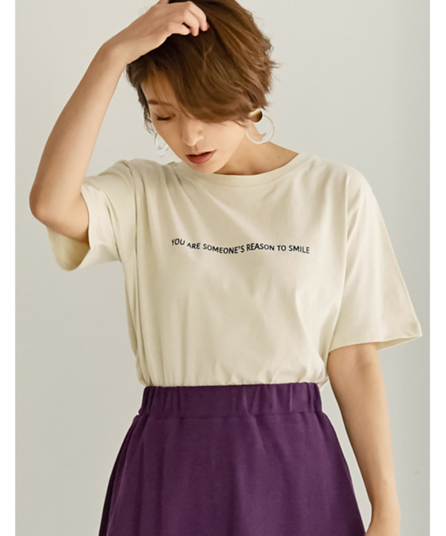 オーガニックコットン半袖ロゴTシャツ