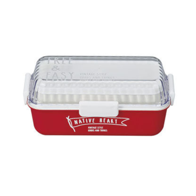 ランチボックス　長角 クリア 【日本製】 全2色　10×19×8.5cm　下段330ml　上段260ml