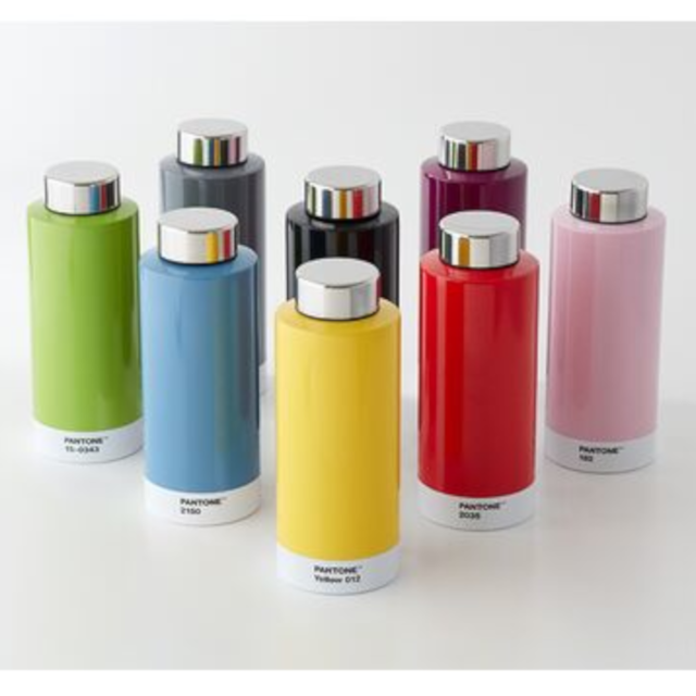 PANTONE(R)Living｜ドリンクボトル スチール　 05 ブルー 無地 シンプル Φ74×190mm　容量：630ml