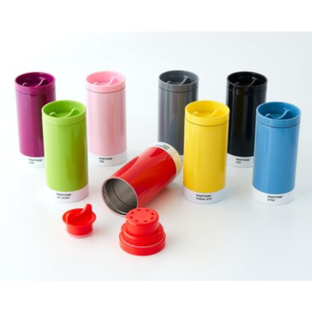 PANTONE(R)Living｜テイクアウトタンブラー　02 イエロー  無地 シンプル Φ75×164mm　容量:430ml