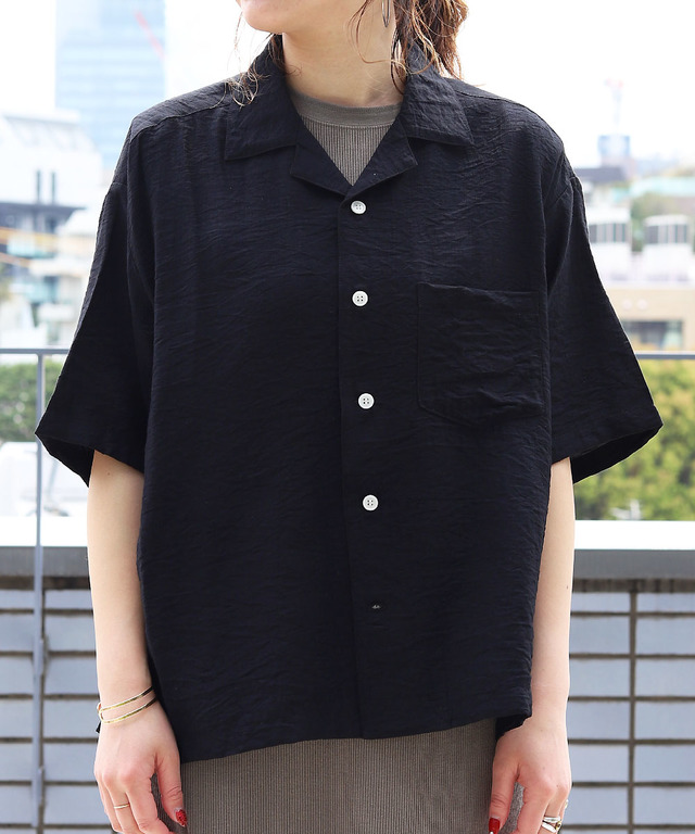 【WEB限定】開襟オープンカラーシャツ