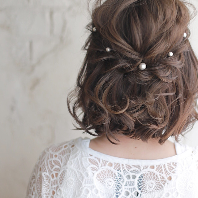 公式ストア 特別価格❣️パールピン Uピン ヘアピン へアドレスパール 髪飾り 結婚式