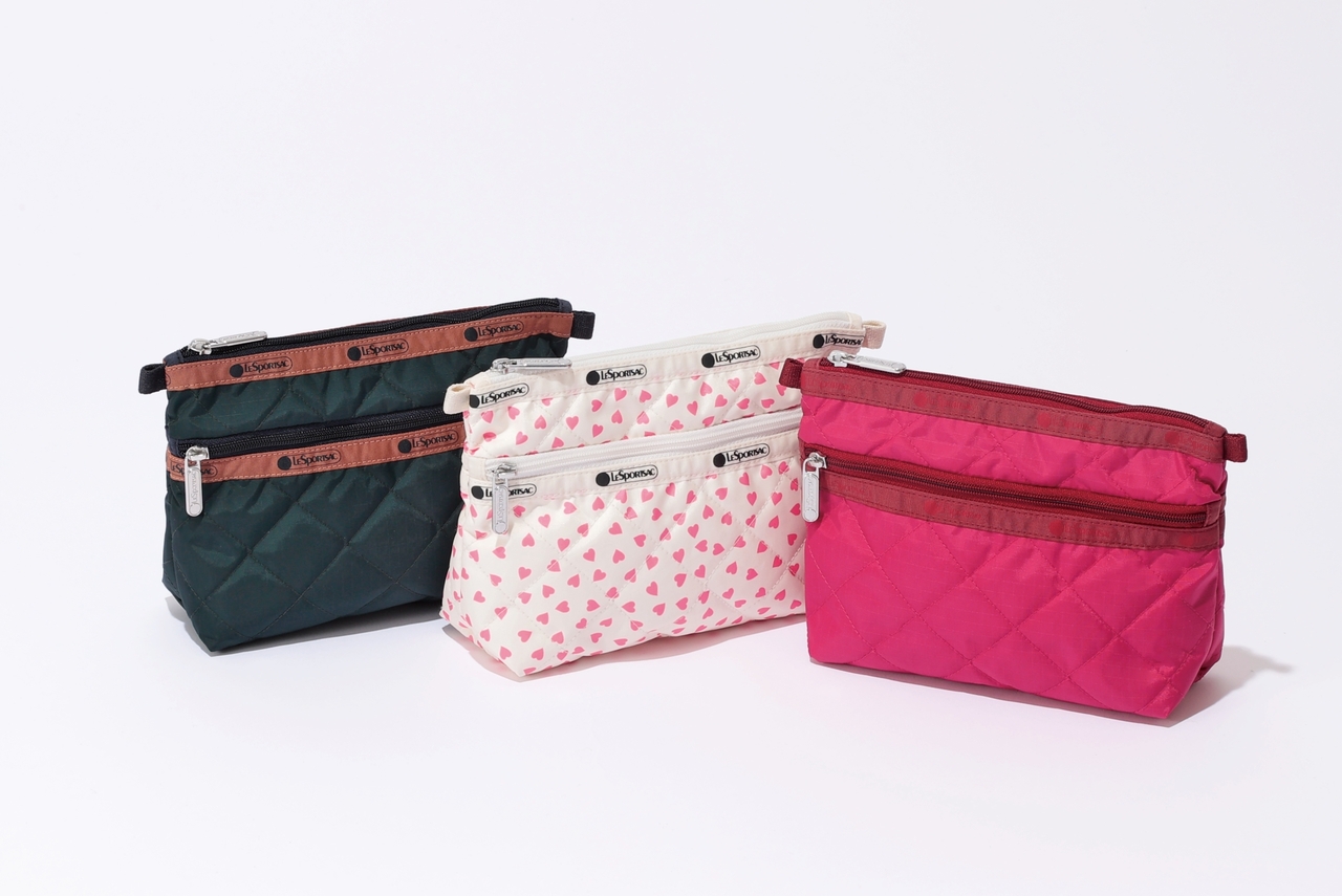 レスポートサック 神崎恵コラボポーチ　コーラルハートキルト PERFECT COSME POUCH2コーラルハートキルト（ポーチ