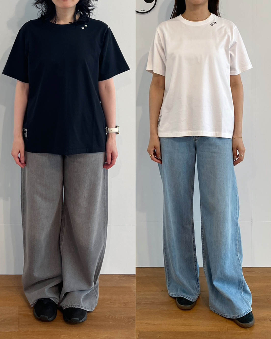 左／153cm（骨格ウェーブ）・右／162cm（骨格ストレート）