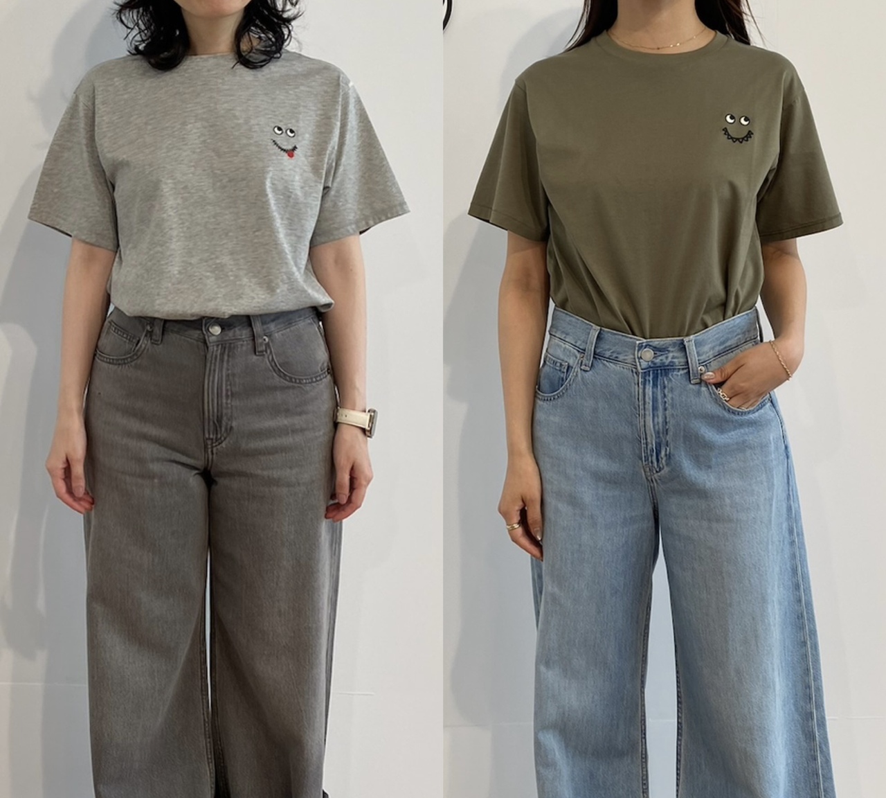 左／153cm（骨格ウェーブ）・右／162cm（骨格ストレート）