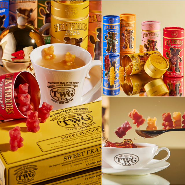 TWG テディ　グミ　紅茶　2個セット　フルーツグミ TWG Tea「テディベア型」フルーツグミ、お湯に入れると華やか
