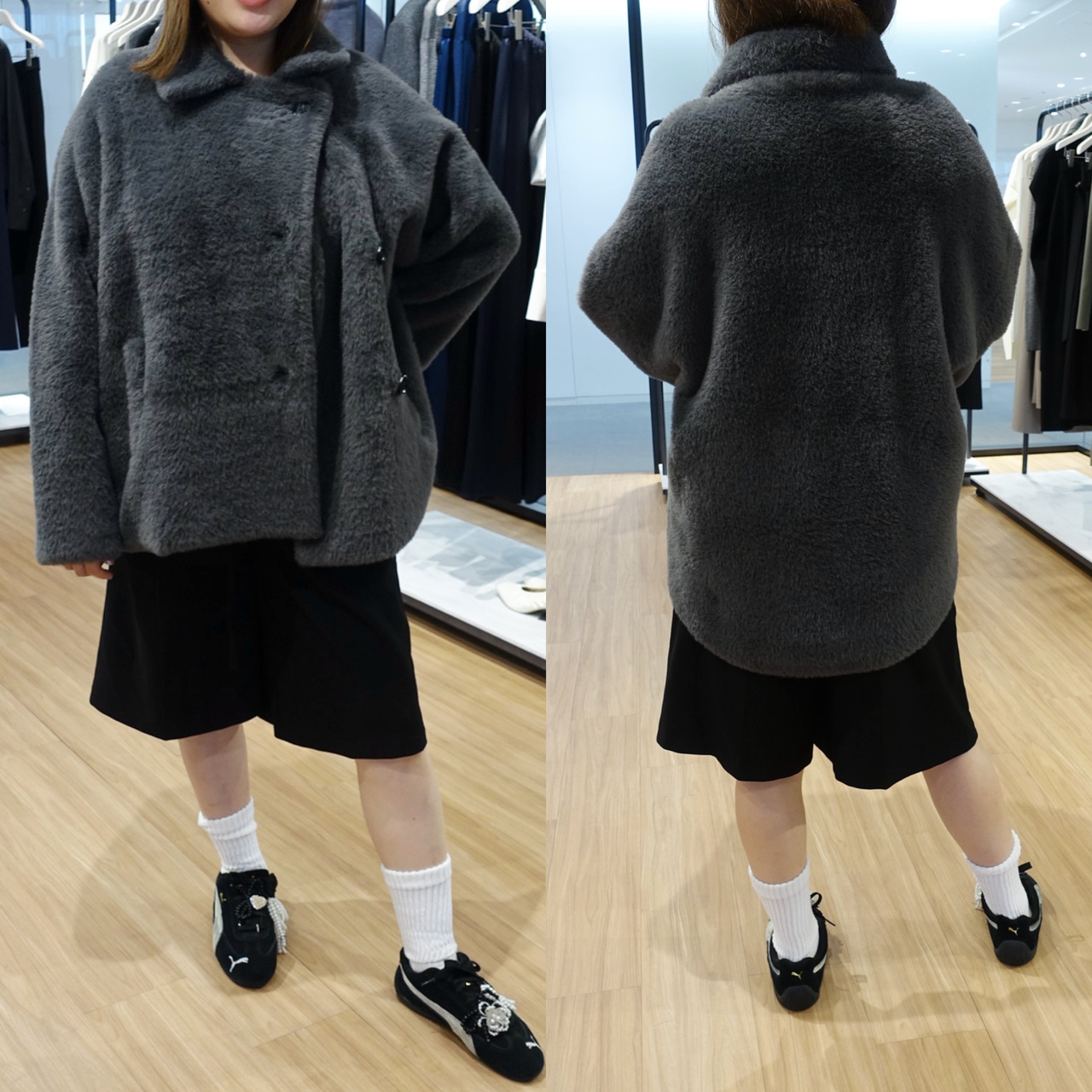 着用している編集部員の身長：157cm