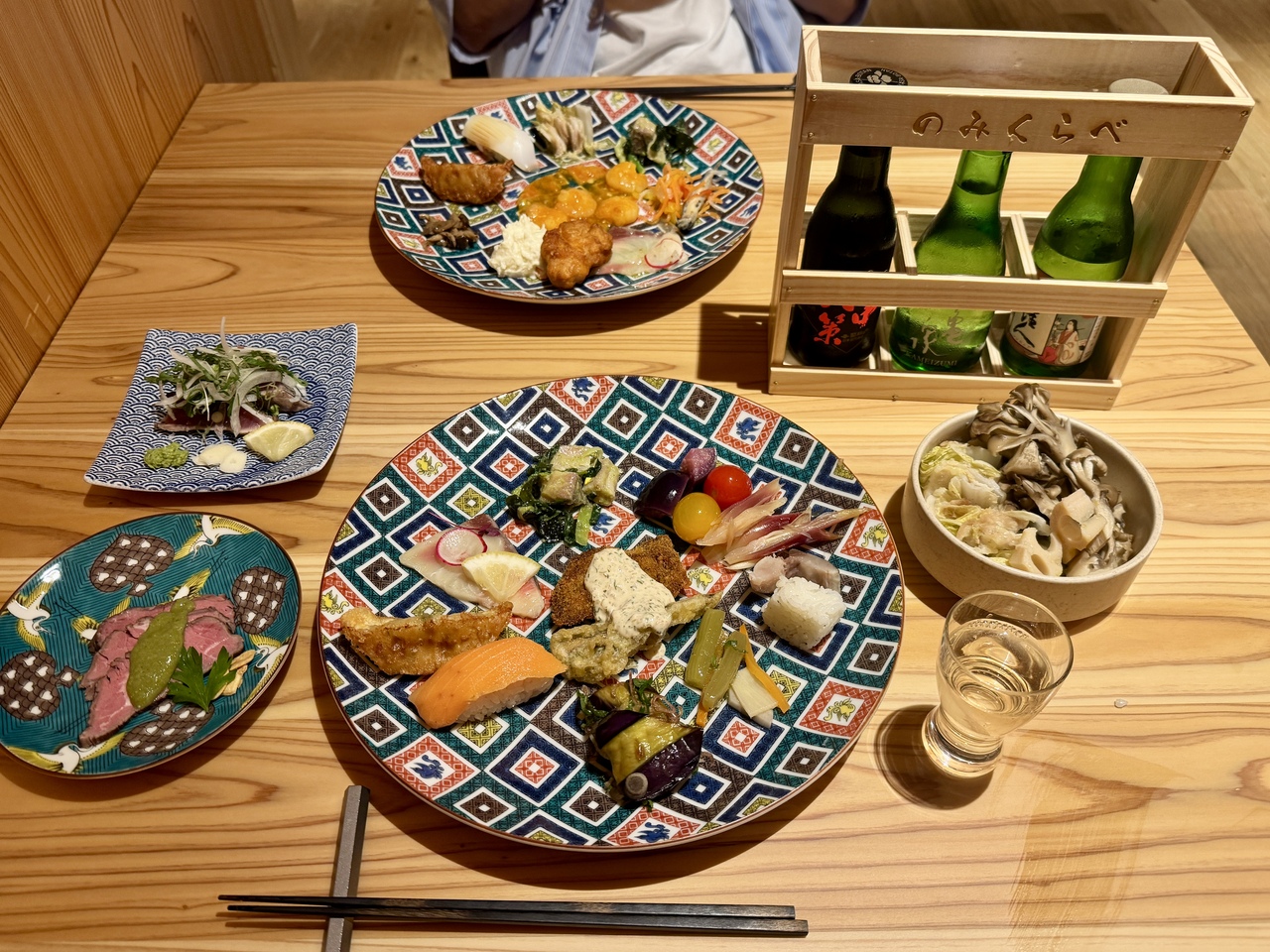 実際に盛ってみたマイ皿鉢♡日本酒の利き酒と一緒に