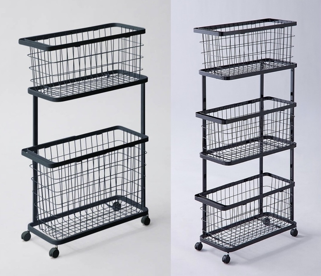 ブラック／左から 2段、3段