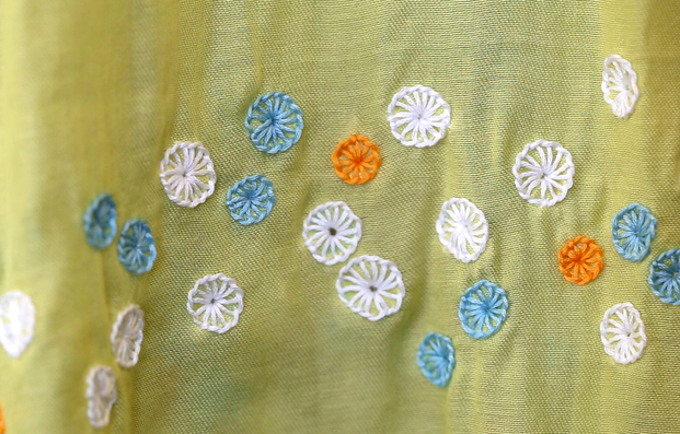 月替りのプチ刺繍をはじめよう Annasさんと作る 花刺繍のストール Locari ロカリ