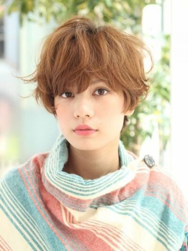 髪型 ショート 茶髪