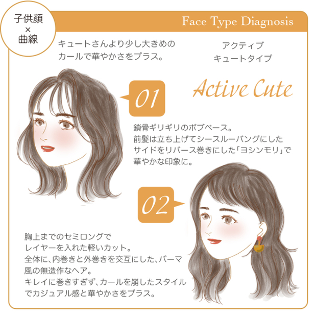 似合うヘアスタイルでもっと素敵になれる 8つの顔タイプ別 おすすめ巻き髪 子供タイプ編 Locari ロカリ