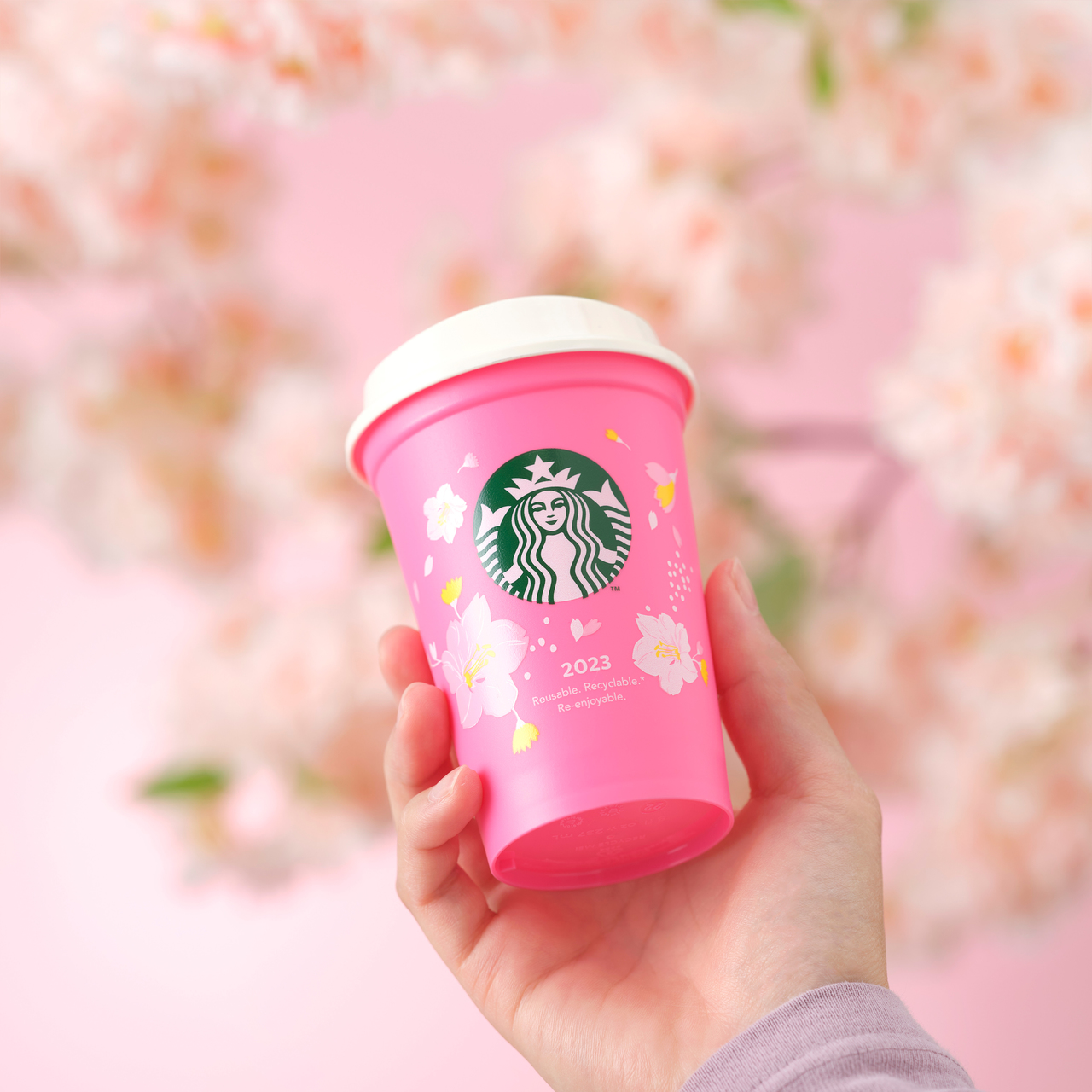 在庫有】 STARBUCKS スターバックス リユーザブルカップ お花見 桜 計 